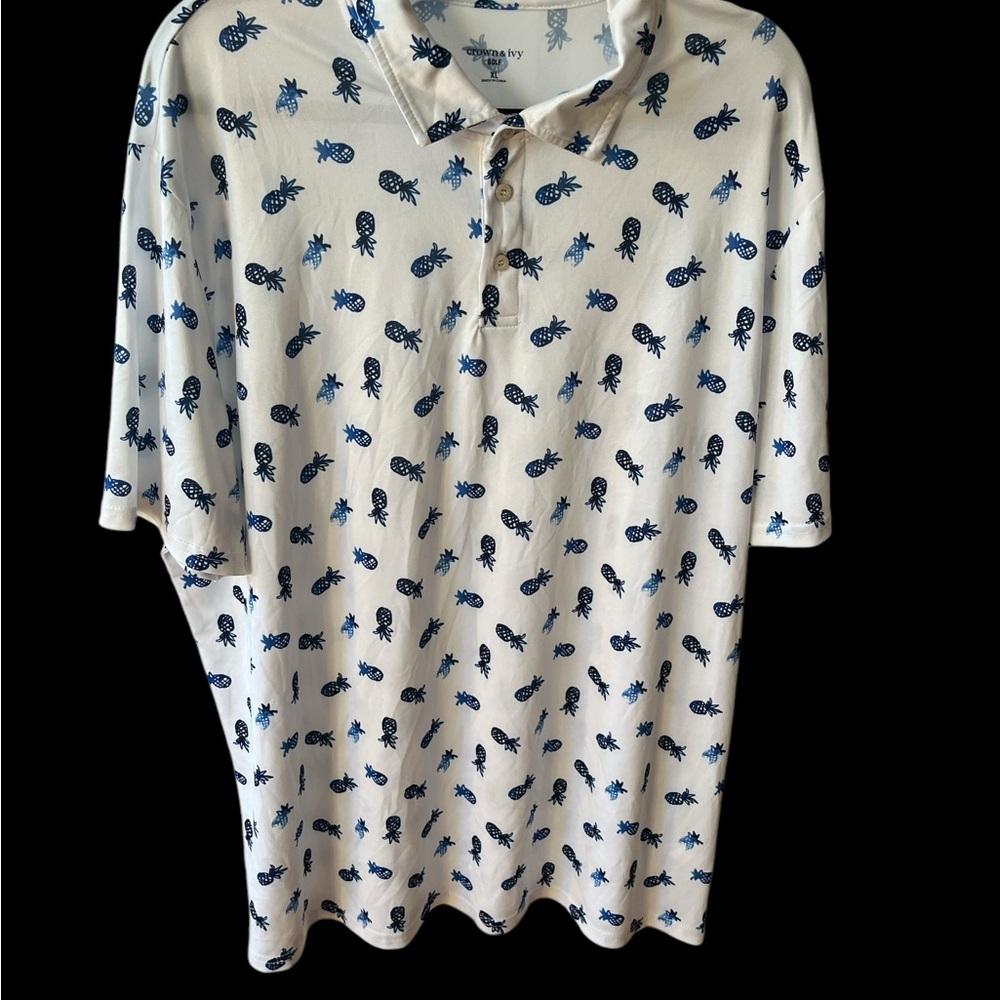Pineapple Print Men's Polo Shirt